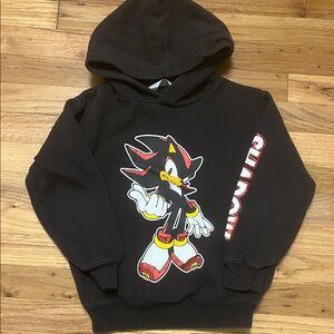 H&M x Sonic Shadow Black Graphic Hoodie Size 6x/7